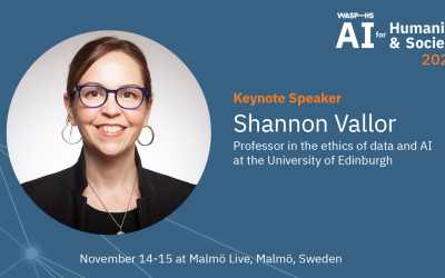 Shannon Vallor is Keynote Speaker at AI for Humanity and Society 2023