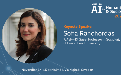 Sofia Ranchordas is Keynote Speaker at AI for Humanity and Society 2023