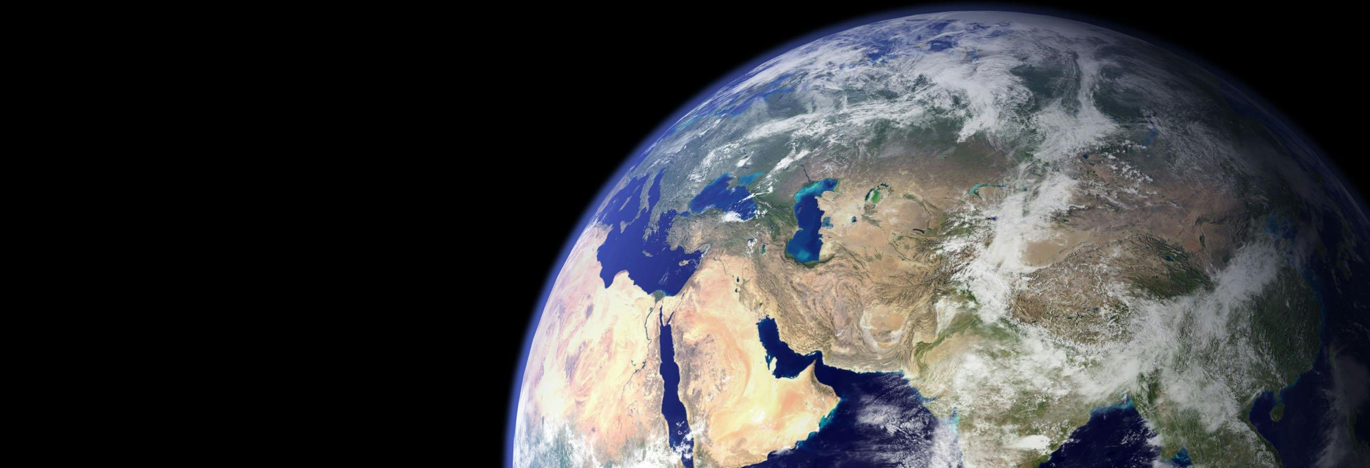 Image of the northern parts of Earth, specifically, parts of Euroasia and Africa. Photo by Pixabay,