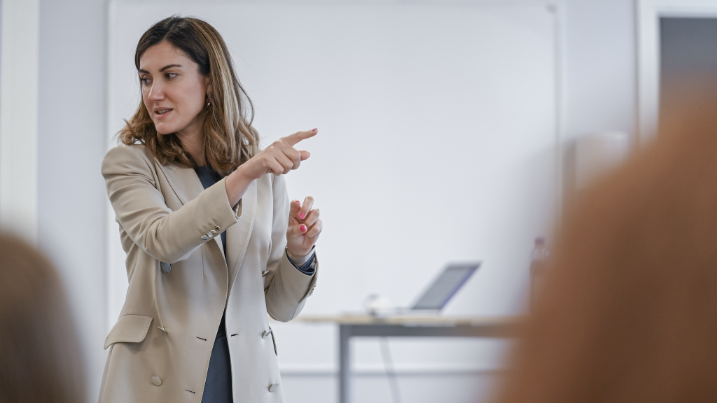 Sofia Ranchordas speaking at the Summer School 2025.