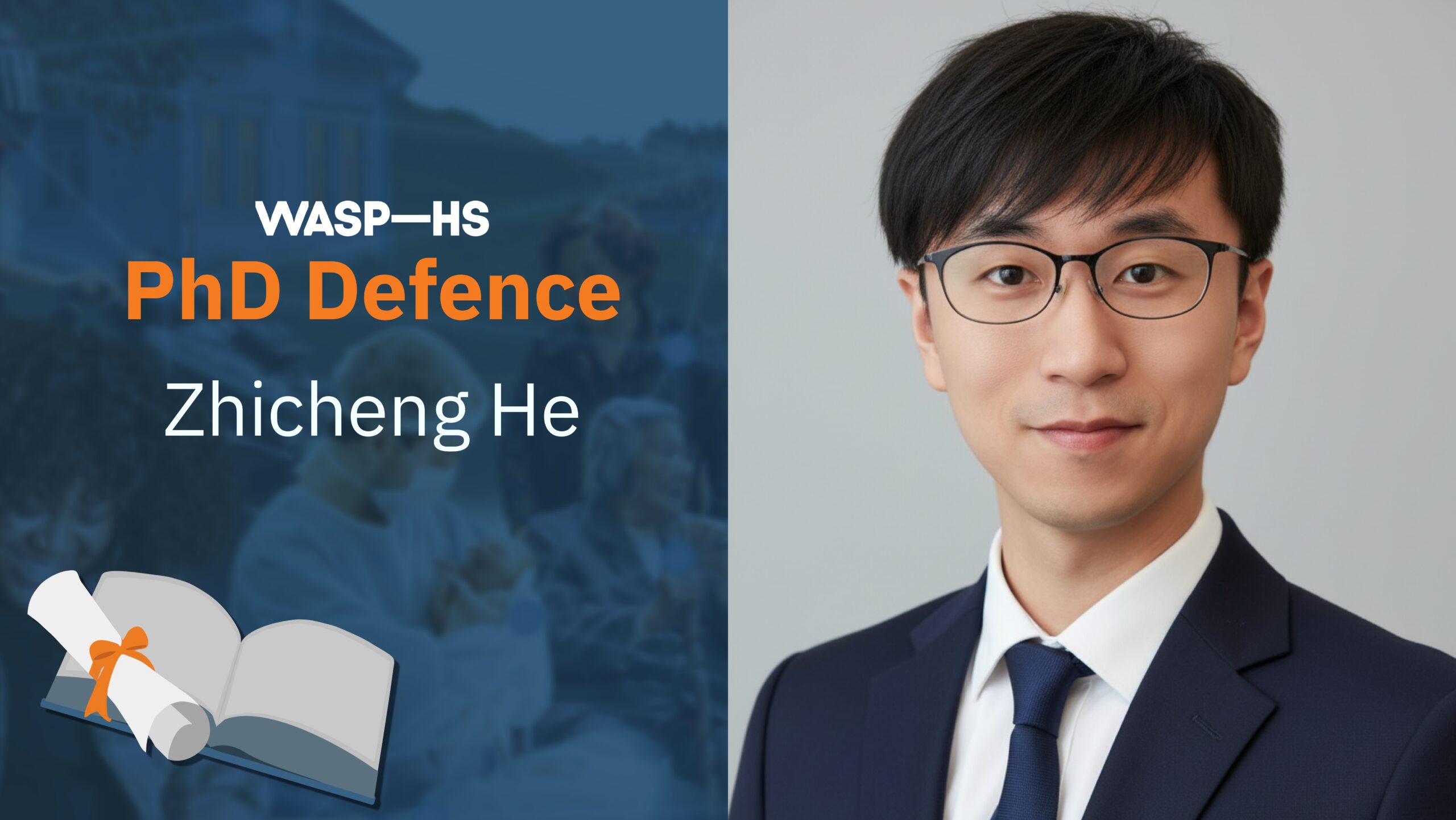 WASP-HS PhD Defence Zicheng He. Photo of Zicheng He